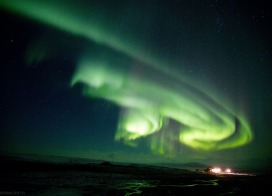 Aurora borealis above Hveravellir (Iceland)