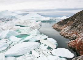 Fishing boat in Ilulissat's Icefjord (Greenland)